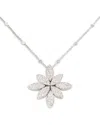 Pasquale Bruni 18k White Gold Ghirlanda Diamond Pave Cluster Flower Pendant Necklace, 16.5 In Gold