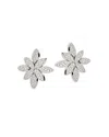 Pasquale Bruni 18k White Gold Ghirlanda Diamond Pave Cluster Flower Statement Earrings In Gold