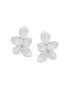 Pasquale Bruni 18k White Gold Giardini Segreti Diamond Pave Cluster Flower Statement Earrings In Gold