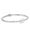 Pasquale Bruni 18k White Gold Heart To Earth Diamond Flower Tennis Bracelet In White
