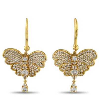 Pasquale Bruni 18k Yellow Gold 2.01ct Diamond Butterfly Earrings Pb37-050225