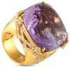 Pasquale Bruni 18k Yellow Gold 2.64ct Diamond And Amethyst Statement Ring Pb02-050125