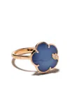 Pasquale Bruni 18kt Rose Gold Petit Jolie Agate, Lapis Lazuli And Diamond Ring In Rose Gold