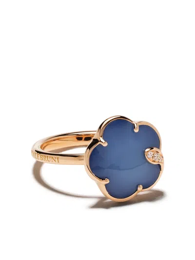 Pasquale Bruni 18kt Rose Gold Petit Jolie Agate, Lapis Lazuli And Diamond Ring