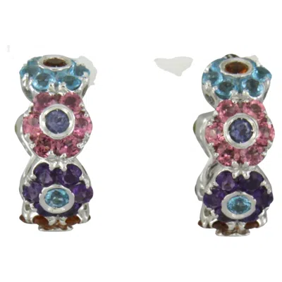 Pre-owned Pasquale Bruni Earrings With Different Gemstones And Diamonds 18k Gold In Multi