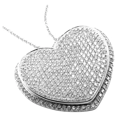 Pre-owned Pasquale Bruni Heart Liberty Diamond Whitengold Pendant Necklace In Multi