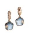 Pasquale Bruni Petit Joli Lunaire 18k Rose Gold Lunar Garden Gem Earrings With Diamonds, 0.28 Ct. T. W. In Blue/rose Gold