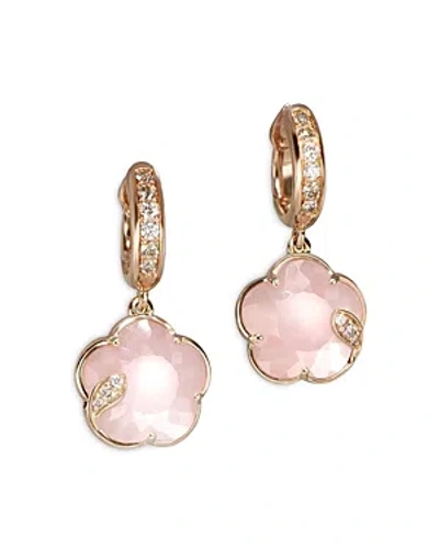 Pasquale Bruni Petit Joli Lunaire 18k Rose Gold Lunar Garden Gem Earrings With Diamonds, 0.30 Ct. T. W. In Pink