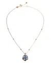Pasquale Bruni Petit Joli Lunaire 18k Rose Gold Lunar Garden Gem Necklace With Diamonds, 0.12 Ct. T. W. In Blue/rose Gold