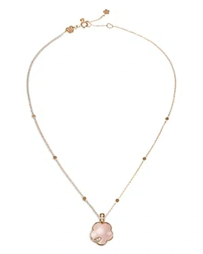Pasquale Bruni Petit Joli Lunaire 18k Rose Gold Lunar Garden Gem Necklace With Diamonds, 0.12 Ct. T. W. In Pink