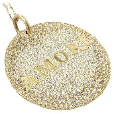 Pre-owned Pasquale Bruni Profondo Amore Diamond Yellow Gold Pendant Necklace