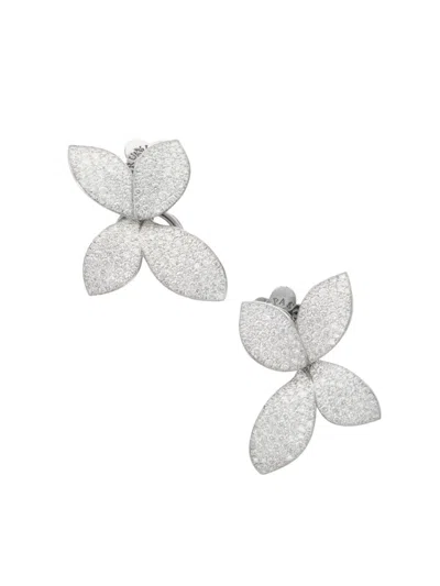 Pasquale Bruni Women's Giardini Segreti Medium Flower 18k White Gold & 4.71 Tcw Diamond Earrings