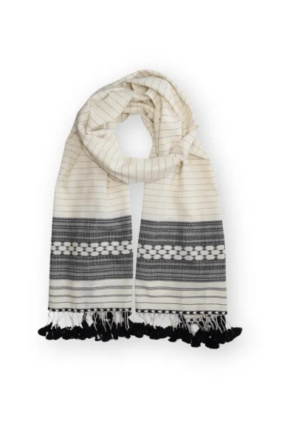 Passion Lilie Black And White Kutch Scarf