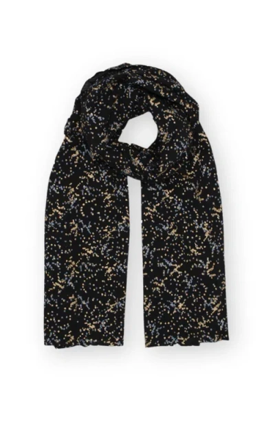 Passion Lilie Splatter Dot Scarf In Black
