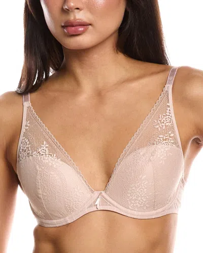 Passionata Maddie Plunge T-shirt Lace Bra In Pink