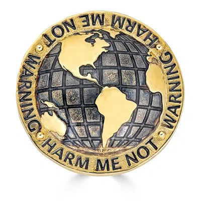 Passionate Protest Collection Women's Black / Gold Warning / Harm Me Not - Pin In Multi