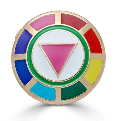 Passionate Protest Collection Women's Gay Pride / Straight Allies - Pin In Brown