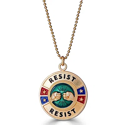Passionate Protest Collection Women's Green / Red / Blue Resist - Pendant Large In Multi