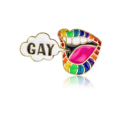Passionate Protest Collection Women's Say Gay - Pin In Brown