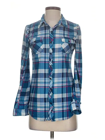 Pre-owned Passport Long Sleeve Blouse In Blue