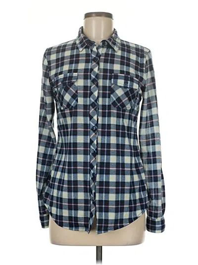 Pre-owned Passport Long Sleeve Blouse In Blue