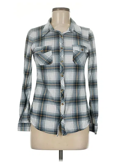 Pre-owned Passport Long Sleeve Blouse In Blue
