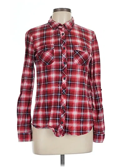 Pre-owned Passport Long Sleeve Blouse In Red
