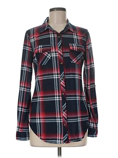 Pre-owned Passport Long Sleeve Blouse In Red