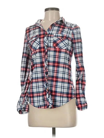 Pre-owned Passport Long Sleeve Button Down Shirt In Blue