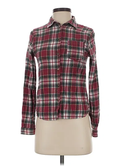 Pre-owned Passport Long Sleeve Button Down Shirt In Burgundy