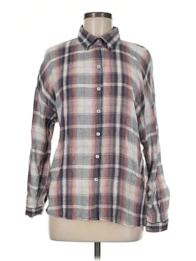 Pre-owned Passport Long Sleeve Button Down Shirt In Gray