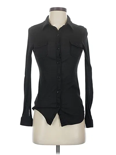 Pre-owned Passport Long Sleeve Polo Shirt In Black