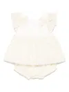 Patachou Abstract-print Blouse And Shorts Set In White