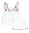 PATACHOU BABY FLORAL BOW-DETAIL TOP AND SHORTS SET