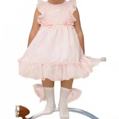 Patachou Kids' Baby Girl Chiffon Woven Dress In Pale Pink