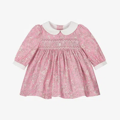 Patachou Baby Girls Pink Floral Liberty Print Cotton Dress