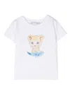 Patachou Baby Lion Cotton T-shirt In White