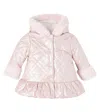 Patachou Baby Quilted Coat In Pink