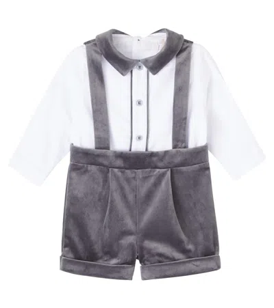 Patachou Baby Shirt And Playsuit Set In Multi