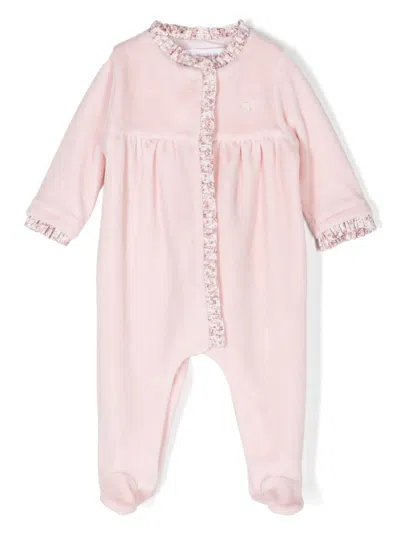 Patachou Babies' Bead-logo Pyjamas In Pink