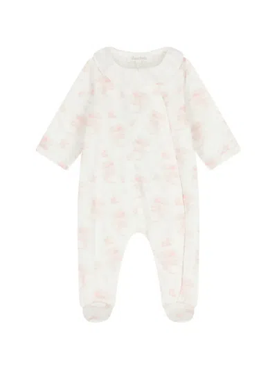 Patachou Bear-print Ruffled Babygrow In Neutral