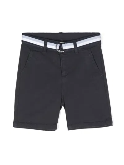 Patachou Babies' Belted Cotton Shorts In Blue