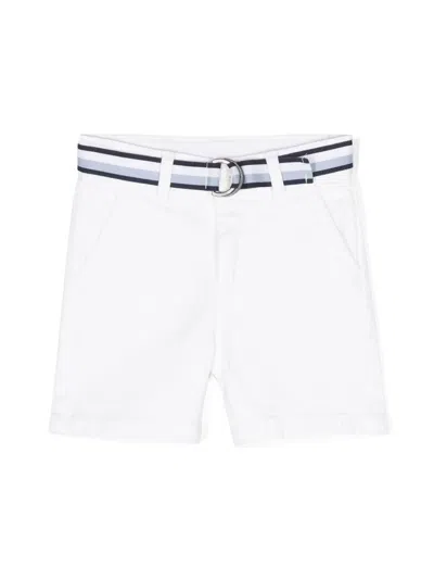 Patachou Kids' Belted Cotton Shorts In White
