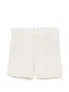 Patachou Belt-loop Buttoned Shorts In Neutral