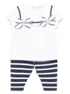 Patachou Bengal-stripe Trousers Set In White