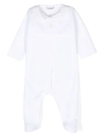 Patachou Bib Collar Cotton Babygrow In 000- White