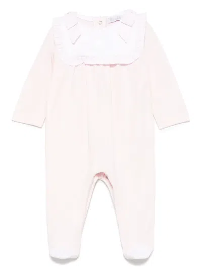 Patachou Babies' Bib Collar Pyjama In Pink