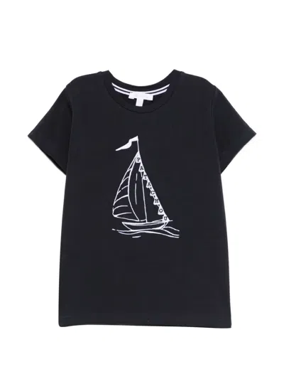 Patachou Boat-print T-shirt In Blue