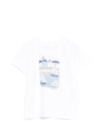 Patachou Kids' Boat-print T-shirt In White