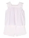 Patachou Borderie Anglaise Short Set In Pink